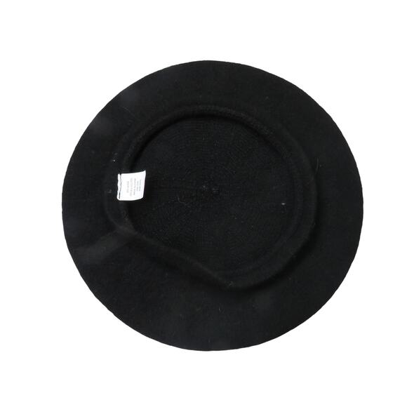 1990s Vintage Black Beret Hat - Picture 3 of 4